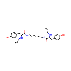 C=CCN[C@@H](Cc1ccc(O)cc1)C(=O)NCCCCCCNC(=O)[C@H](Cc1ccc(O)cc1)NCC=C ZINC000028816964