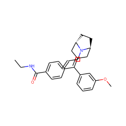 C=CCN1[C@H]2CC[C@H]1CC(=C(c1ccc(C(=O)NCC)cc1)c1cccc(OC)c1)C2 ZINC000100999375