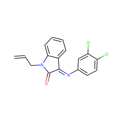 C=CCN1C(=O)/C(=N/c2ccc(Cl)c(Cl)c2)c2ccccc21 ZINC000089774809