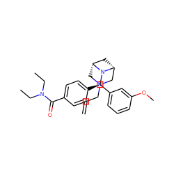 C=CCN1C[C@@H]2C[C@H](C1)N2[C@H](c1ccc(C(=O)N(CC)CC)cc1)c1cccc(OC)c1 ZINC000141407414