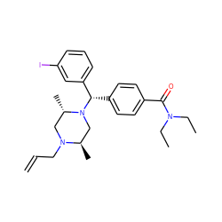 C=CCN1C[C@H](C)N([C@@H](c2ccc(C(=O)N(CC)CC)cc2)c2cccc(I)c2)C[C@H]1C ZINC000027844245