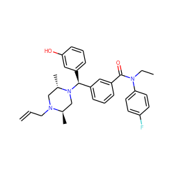 C=CCN1C[C@H](C)N([C@@H](c2cccc(O)c2)c2cccc(C(=O)N(CC)c3ccc(F)cc3)c2)C[C@H]1C ZINC000022444815