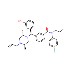 C=CCN1C[C@H](C)N([C@@H](c2cccc(O)c2)c2cccc(C(=O)N(CCC)c3ccc(F)cc3)c2)C[C@H]1C ZINC000027716639