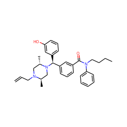 C=CCN1C[C@H](C)N([C@@H](c2cccc(O)c2)c2cccc(C(=O)N(CCCC)c3ccccc3)c2)C[C@H]1C ZINC000027716160