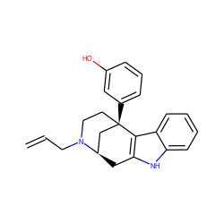 C=CCN1CC[C@@]2(c3cccc(O)c3)C[C@H]1Cc1[nH]c3ccccc3c12 ZINC000253994873