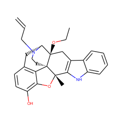 C=CCN1CC[C@@]23c4c5ccc(O)c4O[C@@]2(C)c2[nH]c4ccccc4c2C[C@@]3(OCC)[C@H]1C5 ZINC000101028683