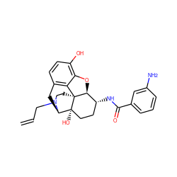 C=CCN1CC[C@]23c4c5ccc(O)c4O[C@H]2[C@H](NC(=O)c2cccc(N)c2)CC[C@@]3(O)[C@H]1C5 ZINC000095556820