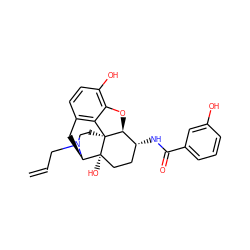 C=CCN1CC[C@]23c4c5ccc(O)c4O[C@H]2[C@H](NC(=O)c2cccc(O)c2)CC[C@@]3(O)[C@H]1C5 ZINC000095555335