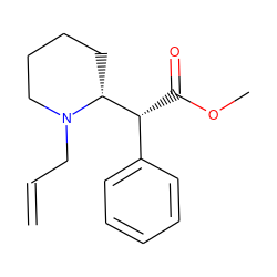 C=CCN1CCCC[C@@H]1[C@H](C(=O)OC)c1ccccc1 ZINC000064417297