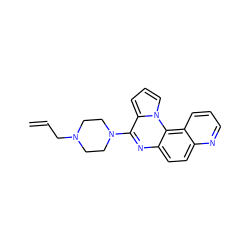 C=CCN1CCN(c2nc3ccc4ncccc4c3n3cccc23)CC1 ZINC000013762494