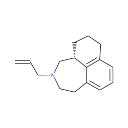 C=CCN1CCc2cccc3c2[C@@H](CCC3)C1 ZINC000027717798