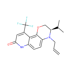 C=CCN1c2ccc3[nH]c(=O)cc(C(F)(F)F)c3c2OC[C@H]1C(C)C ZINC000028953801