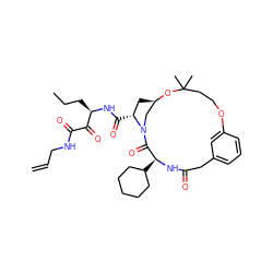 C=CCNC(=O)C(=O)[C@@H](CCC)NC(=O)[C@@H]1C[C@@H]2CN1C(=O)[C@H](C1CCCCC1)NC(=O)Cc1cccc(c1)OCCC(C)(C)O2 ZINC000010743269