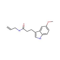 C=CCNC(=O)CCc1c[nH]c2ccc(OC)cc12 ZINC000218688801