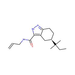 C=CCNC(=O)c1[nH]nc2c1C[C@H](C(C)(C)CC)CC2 ZINC000036387433