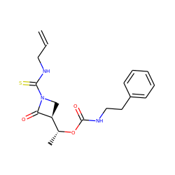 C=CCNC(=S)N1C[C@@H]([C@@H](C)OC(=O)NCCc2ccccc2)C1=O ZINC000095594264