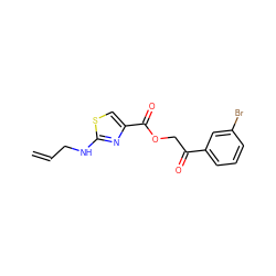 C=CCNc1nc(C(=O)OCC(=O)c2cccc(Br)c2)cs1 ZINC000005040337