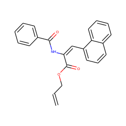 C=CCOC(=O)/C(=C\c1cccc2ccccc12)NC(=O)c1ccccc1 ZINC000004611519