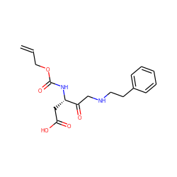 C=CCOC(=O)N[C@@H](CC(=O)O)C(=O)CNCCc1ccccc1 ZINC000029208607