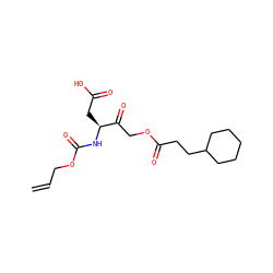 C=CCOC(=O)N[C@@H](CC(=O)O)C(=O)COC(=O)CCC1CCCCC1 ZINC000029211308