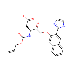 C=CCOC(=O)N[C@@H](CC(=O)O)C(=O)COc1cc2ccccc2cc1-c1ncc[nH]1 ZINC000001541609