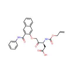 C=CCOC(=O)N[C@@H](CC(=O)O)C(=O)COc1cc2ccccc2cc1C(=O)Nc1ccccc1 ZINC000003810730