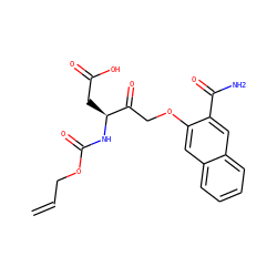 C=CCOC(=O)N[C@@H](CC(=O)O)C(=O)COc1cc2ccccc2cc1C(N)=O ZINC000001541606