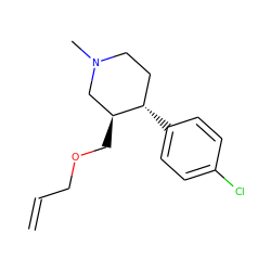 C=CCOC[C@H]1CN(C)CC[C@@H]1c1ccc(Cl)cc1 ZINC000013579457