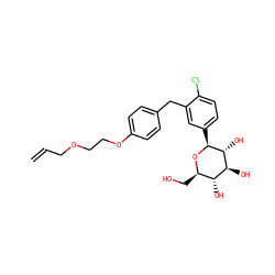 C=CCOCCOc1ccc(Cc2cc([C@@H]3O[C@H](CO)[C@@H](O)[C@H](O)[C@H]3O)ccc2Cl)cc1 ZINC000072177012