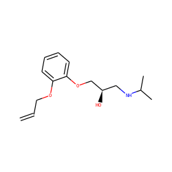 C=CCOc1ccccc1OC[C@H](O)CNC(C)C ZINC000001542924