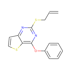 C=CCSc1nc(Oc2ccccc2)c2sccc2n1 ZINC000005631297