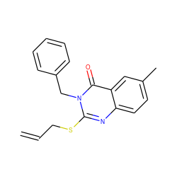 C=CCSc1nc2ccc(C)cc2c(=O)n1Cc1ccccc1 ZINC000049112397