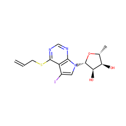 C=CCSc1ncnc2c1c(I)cn2[C@@H]1O[C@H](C)[C@@H](O)[C@H]1O ZINC000013809472