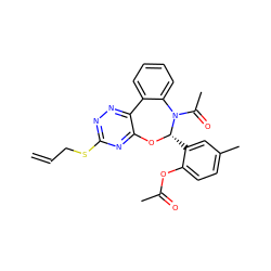 C=CCSc1nnc2c(n1)O[C@@H](c1cc(C)ccc1OC(C)=O)N(C(C)=O)c1ccccc1-2 ZINC000002113553