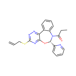 C=CCSc1nnc2c(n1)O[C@@H](c1ccccn1)N(C(=O)CC)c1ccccc1-2 ZINC000002463704