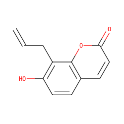 C=CCc1c(O)ccc2ccc(=O)oc12 ZINC000000033341