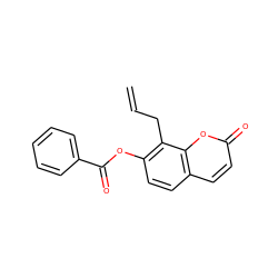 C=CCc1c(OC(=O)c2ccccc2)ccc2ccc(=O)oc12 ZINC000026404247