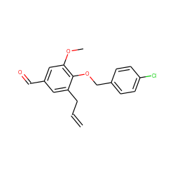 C=CCc1cc(C=O)cc(OC)c1OCc1ccc(Cl)cc1 ZINC000000452912