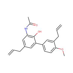 C=CCc1cc(NC(C)=O)c(O)c(-c2ccc(OC)c(CC=C)c2)c1 ZINC000072113756