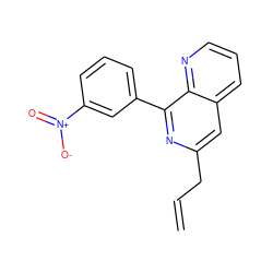 C=CCc1cc2cccnc2c(-c2cccc([N+](=O)[O-])c2)n1 ZINC000013805274