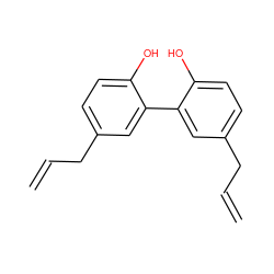 C=CCc1ccc(O)c(-c2cc(CC=C)ccc2O)c1 ZINC000000001645