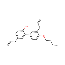 C=CCc1ccc(O)c(-c2ccc(OCCCC)c(CC=C)c2)c1 ZINC000653851012