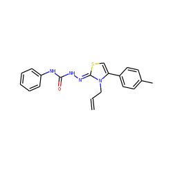 C=CCn1c(-c2ccc(C)cc2)csc1=NNC(=O)Nc1ccccc1 ZINC000254682283