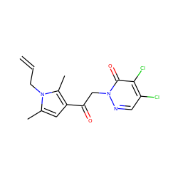 C=CCn1c(C)cc(C(=O)Cn2ncc(Cl)c(Cl)c2=O)c1C ZINC000003464733