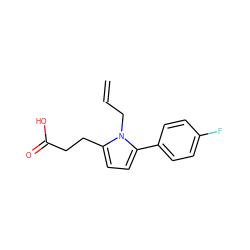 C=CCn1c(CCC(=O)O)ccc1-c1ccc(F)cc1 ZINC000000559682