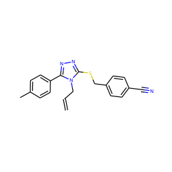 C=CCn1c(SCc2ccc(C#N)cc2)nnc1-c1ccc(C)cc1 ZINC000005500163