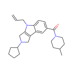 C=CCn1c2c(c3cc(C(=O)N4CCC(C)CC4)ccc31)CN(C1CCCC1)C2 ZINC000028955192