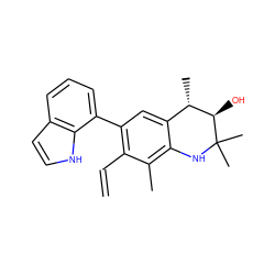 C=Cc1c(-c2cccc3cc[nH]c23)cc2c(c1C)NC(C)(C)[C@H](O)[C@H]2C ZINC000066098028