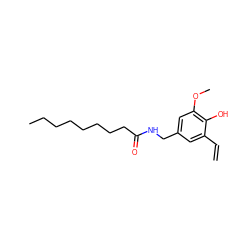 C=Cc1cc(CNC(=O)CCCCCCCC)cc(OC)c1O ZINC000036351956