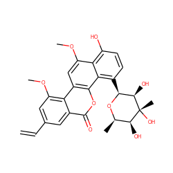 C=Cc1cc(OC)c2c(c1)c(=O)oc1c2cc(OC)c2c(O)ccc([C@@H]3O[C@H](C)[C@H](O)[C@@](C)(O)[C@@H]3O)c21 ZINC000005497006